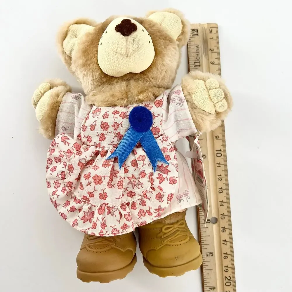 80s Wendy’s Furskins Blue Ribbon Hattie Bear 1980s Vintage